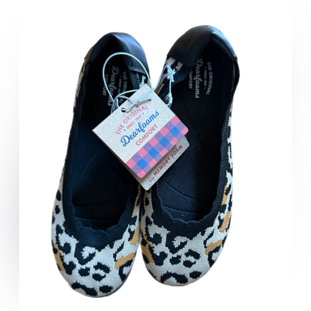 Dearfoams Leopard Print Comfort Flats